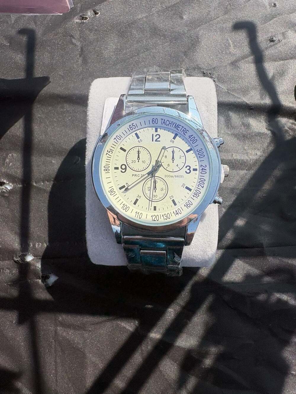 Unbranded Silver-Tone Stainless Steel Analog Quartz Men's watch
